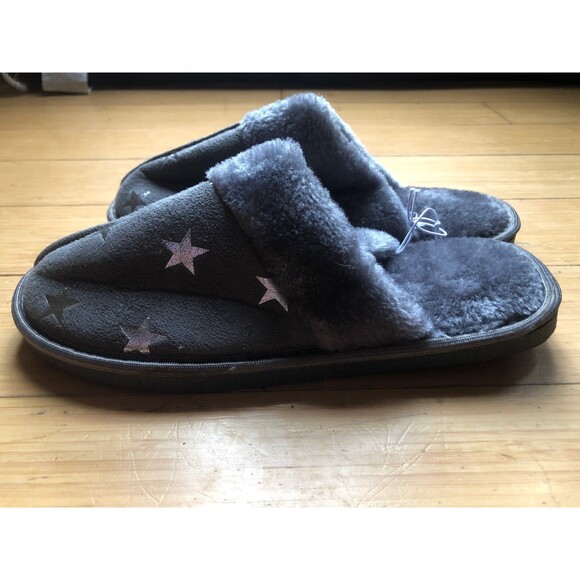 Bobbie Brooks Sz S Fuzzy Foil Star Slippers NEW NWOT - Picture 4 of 5
